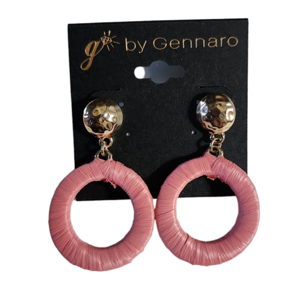 NWT G by Gennaro Pink Wrapped Hoop Earrings